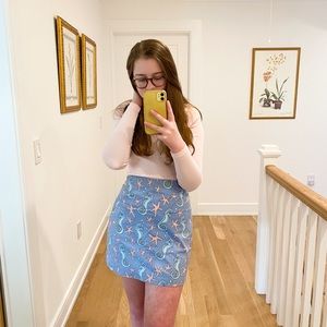 Blue and Pink Vineyard Vines Skirt